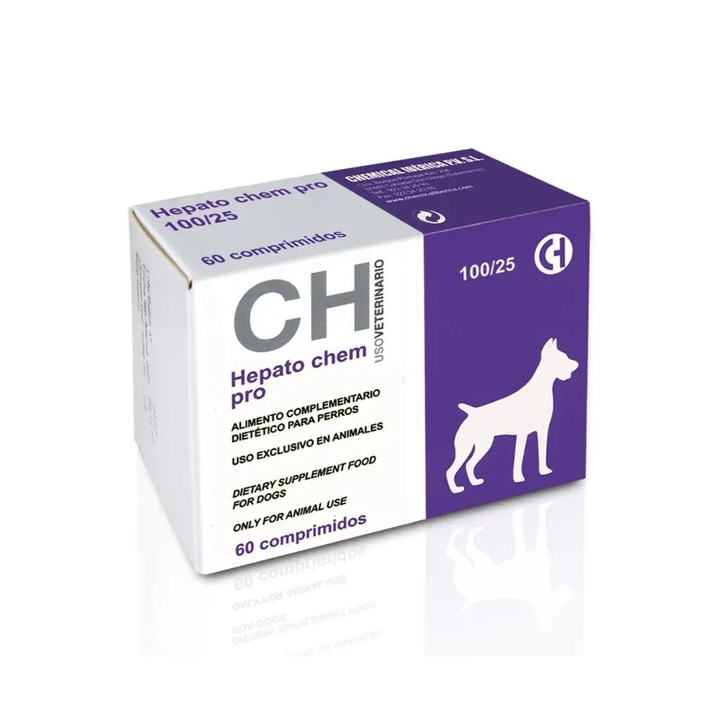 Hepato Chem Pro 100/25 comprimidos suplemento veterinario avanzado formulado para proteger y regenerar el h&iacute;gado para perros Chemica lb&eacute;rica, , large Imagen numero 2