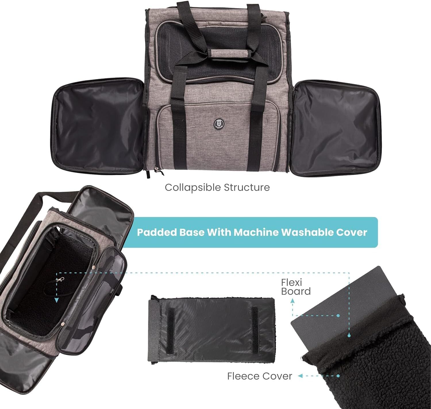 Bolsa Porta Animales Gris FOFOS thumbnail