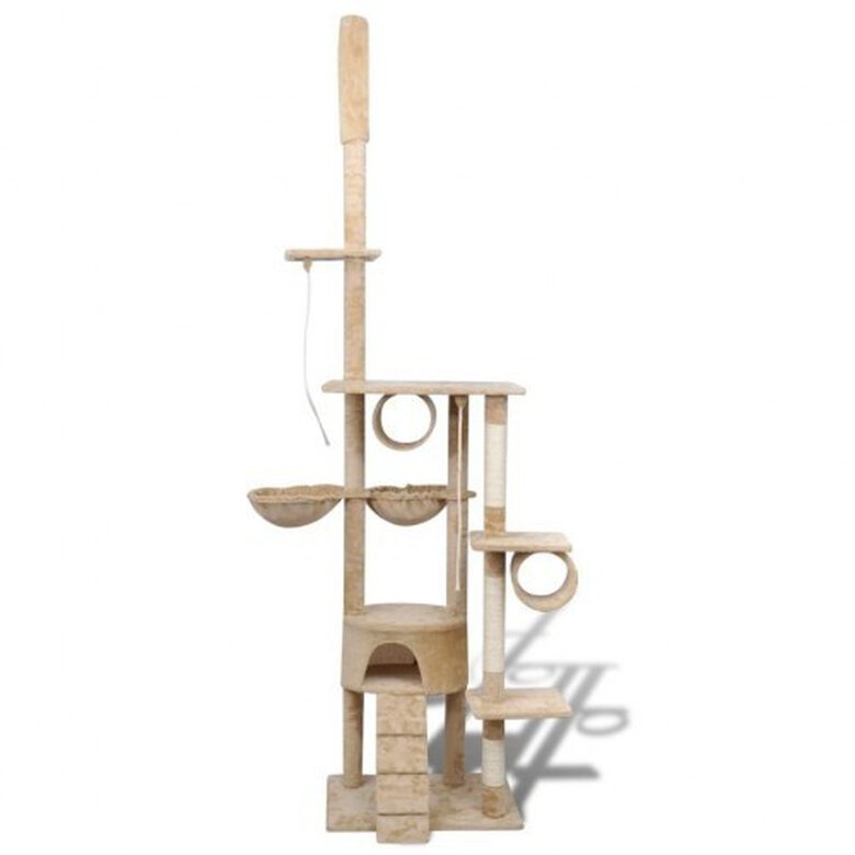 Rascador con postes XL para gatos color Beige, , large image number null