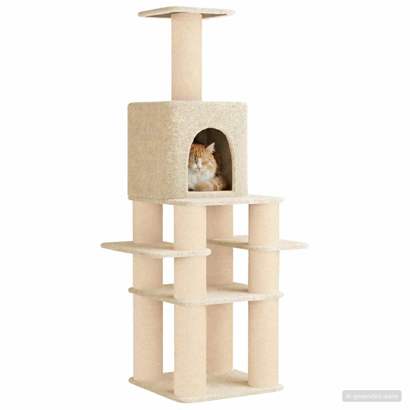 vidaXL &Aacute;rbol para gatos con postes de sisal Muebles Gatos jugar mascotas Torre, , large Imagen numero 3
