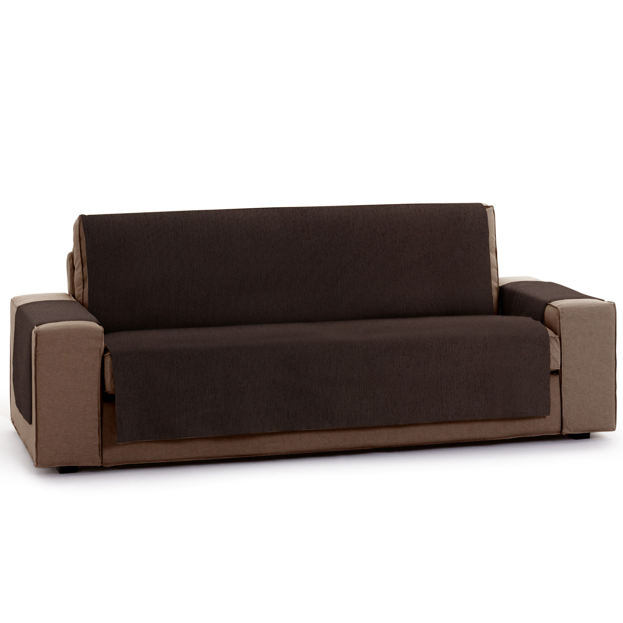 Vipalia Protector Funda Sillon 1 Plaza o Relax. Chenilla Lisa. Dise&ntilde;o Elite. Color Marron. 1 Plaza, , large Imagen numero 7