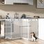 COSTWAY Puerta para Mascotas de 4 Paneles para Perros, Cerca de Perro Independiente con 2 Patas de Apoyo, Barrera de Seguridad Plegable para Mascotas, Perrera para Escaleras y Puertas, Color Blanco, , large indicador imagen numero 3