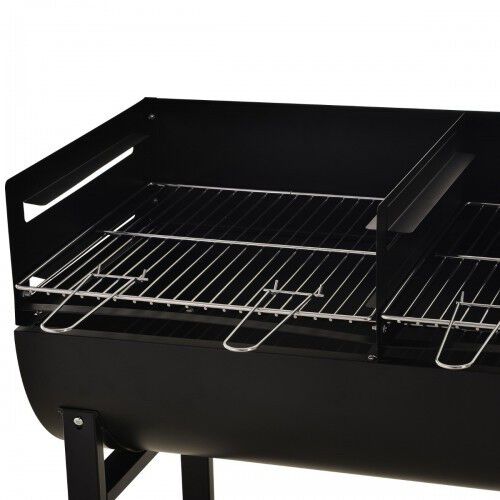 Barbacoa de 2 parrillas Outsunny para jard&iacute;n color Negro, , large Imagen numero 4