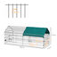 PawHut Jaula para Animales Pequeños Jaula para Roedores de Acero con Puertas y Tela Superior Jaula para Conejos Chinchillas Gallinas 220x85x70 cm Verde, , large indicador imagen numero 8