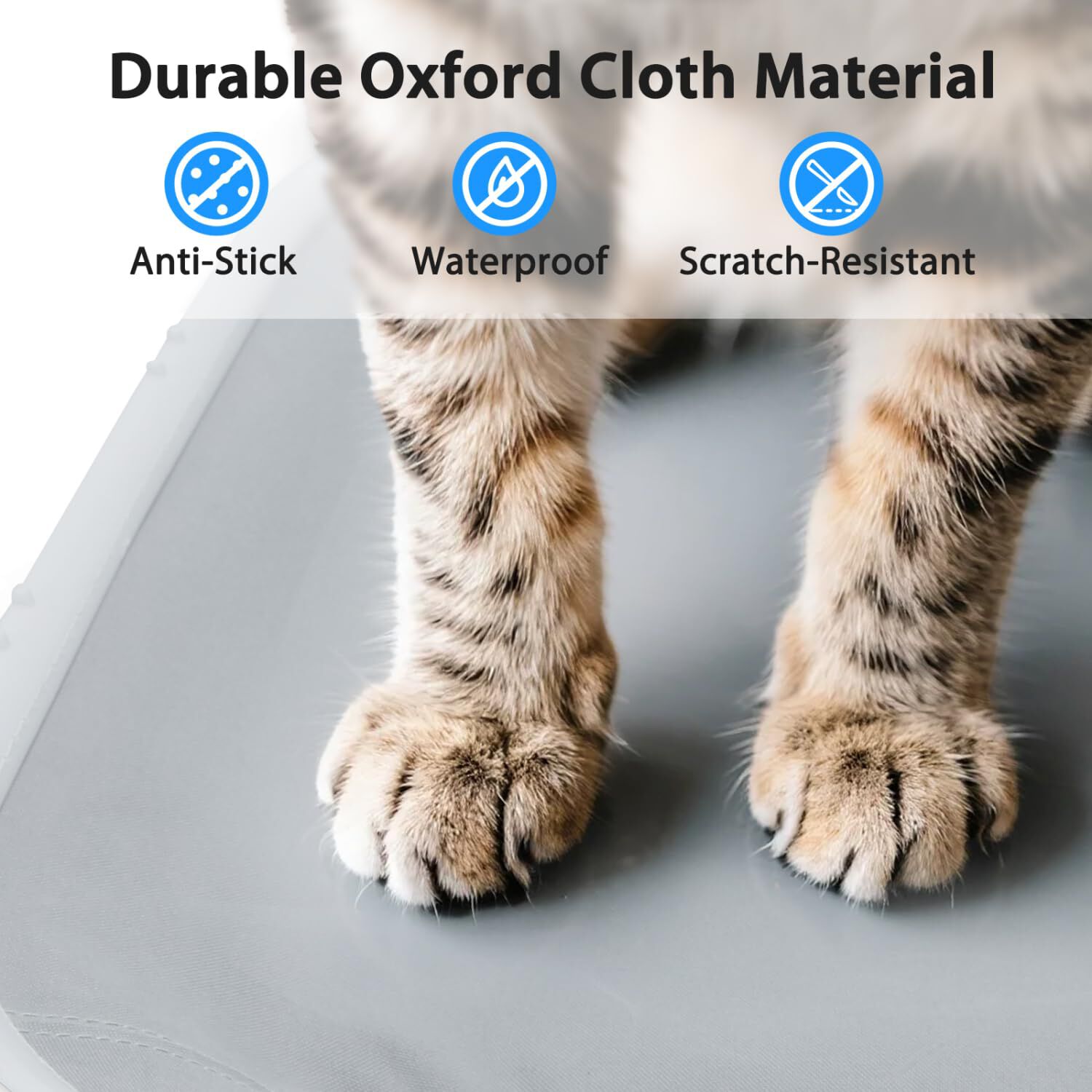 Nobleza Alfombrilla Protectora para Caja de Arena Autolimpiante SL02 | Impermeable, Antiarrugas y a Prueba de Derrames | Dise&ntilde;o Exclusivo con Perfil en U | F&aacute;cil Instalaci&oacute;n y Limpieza, , large Imagen numero 4