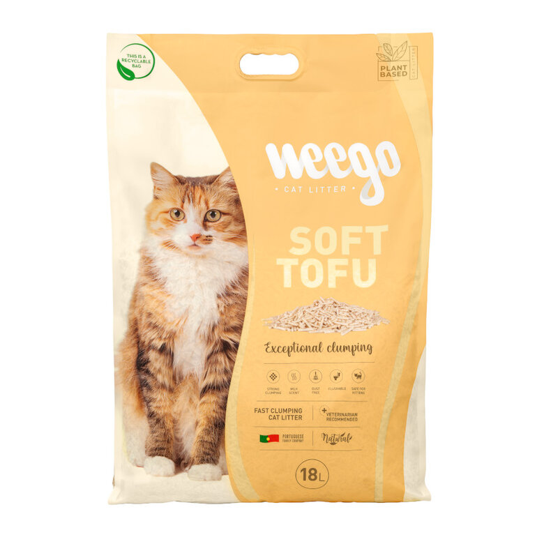 18 L Weego Soft Tofu arena aglomerante para gatos