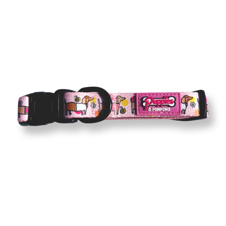 Puppies & Pom Poms Bee Happy Dachshunds Collar para perros, , large image number null