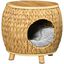 PawHut Cueva para Gatos Cesta para Gatos de Mimbre, , large indicador imagen numero 1