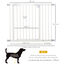 PawHut Barrera de seguridad Metálica blanca para perros, , large indicador imagen numero 3