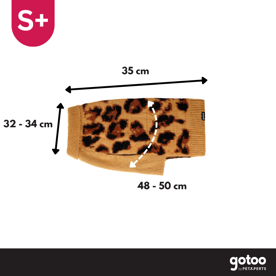 Gotoo Jersey Punto Estampado Leopardo para perros, , large Imagen numero 4