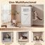 COSTWAY Armario para Caja de Arena para Gatos, Mueble Arenero Gato con Armario Abatible, 2 Plataformas, 2 Almohadillas Rascadoras de Sisal, Ba&ntilde;o Oculto, Casa de Madera para Gatitos de Interior Sal&oacute;n, , large indicador imagen numero 3