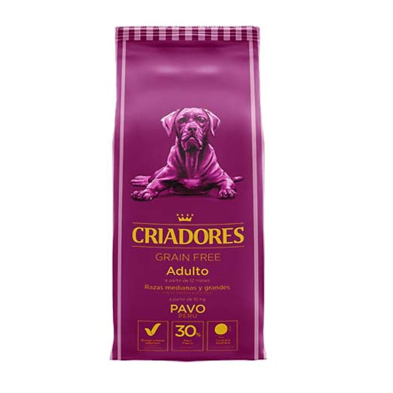 Criadores Adulto Grain Free Pavo pienso para perros de raza mediana y grande thumbnail