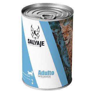 Salvaje Adulto Atún en Paté lata para gatos 