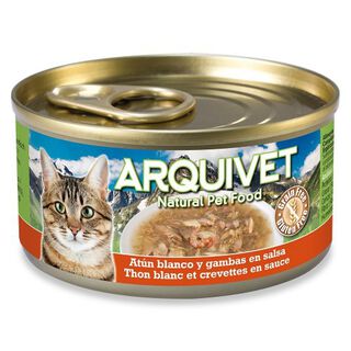 Comida húmeda Arquivet para gatos sabor atún blanco y gambas