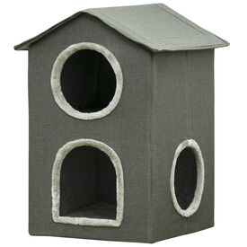 PawHut Casa Gris para Gatos 