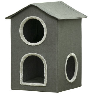 PawHut Casa Gris para Gatos 