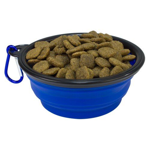 Comedero/Bebedero de silicona plegable color Azul, , large Imagen numero 2