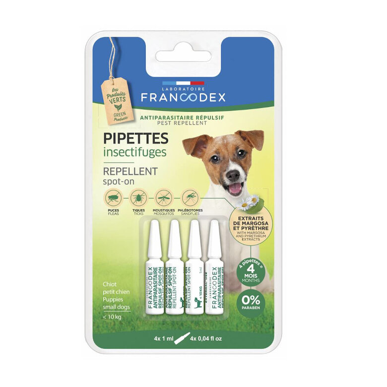 Francodex Mini Pipetas Antiparasitarias para perros, , large image number null