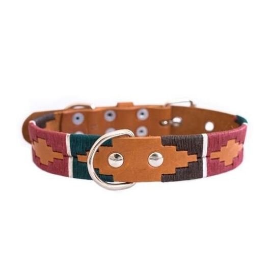 Collar Pampa hecho a mano para perros color Marrón/Verde/Azul, , large image number null