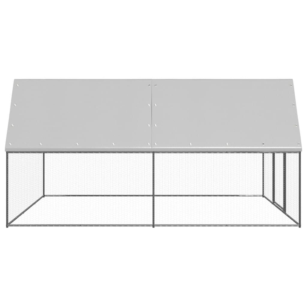vidaXL Jaula gallinero de acero galvanizado 3x4x2 m, , large Imagen numero 3