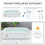 Outsunny Piscina Desmontable Tubular 292x190x75 cm con Depuradora de Cartucho 1200L/H Piscina Rectangular de Exterior para Adultos y Niños 3600L Gris, , large indicador imagen numero 4