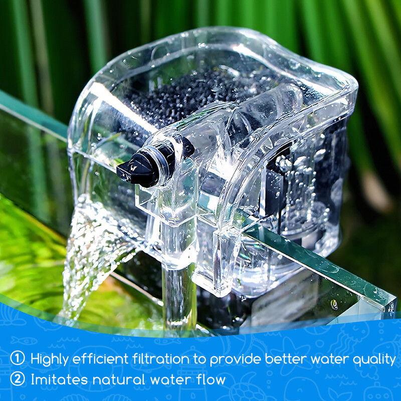 Nobleza Acuario de Cristal 27L sin Tapa con Filtro de Mochila y Luz LED de Clip Flexible, , large Imagen numero 4