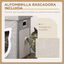 PawHut Cama Cueva de Gatos 2 en 1 Casa para Gatos Interior Tipo Reposapiés con Cojín Extraíble Bola Colgante y Almohadilla para Rascar 35,5x35,5x42,5 cm Gris., , large indicador imagen numero 5