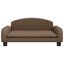 vidaXL Cama para perros de cuero sintético marrón 50x40x30 cm, , large indicador imagen numero 7