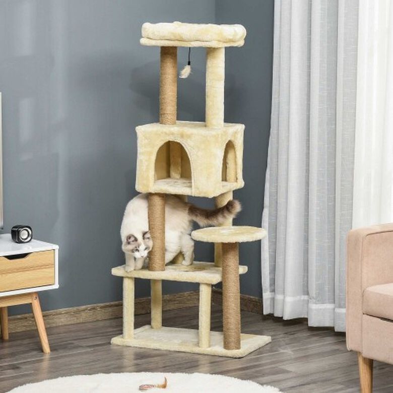 PawHut Árbol rascador para gatos Pawhut color Beige thumbnail