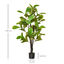 HOMCOM Ficus Artificiales 130 cm Plantas Artificiales con Maceta Plantas Artificiales Decorativas para Interior y Exterior Hogar Salón Oficina Verde, , large indicador imagen numero 3