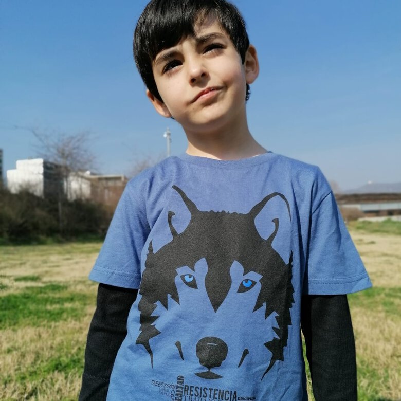 Camiseta niño/a lobo color Blanco, , large image number null