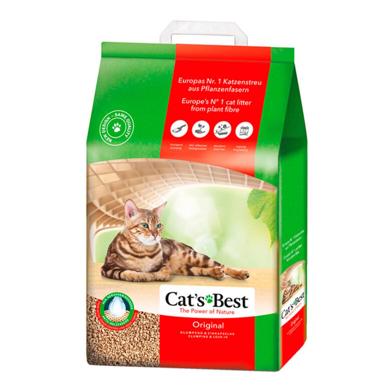 2 x 4.3 Cat's Best Original Lecho Vegetal para gatos ¡Pack Ahorro!