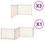 vidaXL Puerta para Perros Plegable Paneles Puerta de Seguridad Madera de Álamo, , large indicador imagen numero 6