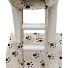 Rascador lujoso para gatos color Beige Huellas, , large image number null