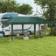 Outsunny Carpa Plegable 6x3 m Cenador de Jardín Gazebo con Altura Ajustable en 3 Niveles Bolsa de Transporte Marco de Acero Anti-UV para Patio Fiestas Camping Verde, , large indicador imagen numero 2