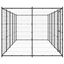 Vidaxl perrera de acero negra y plateada para perros, , large indicador imagen numero 11