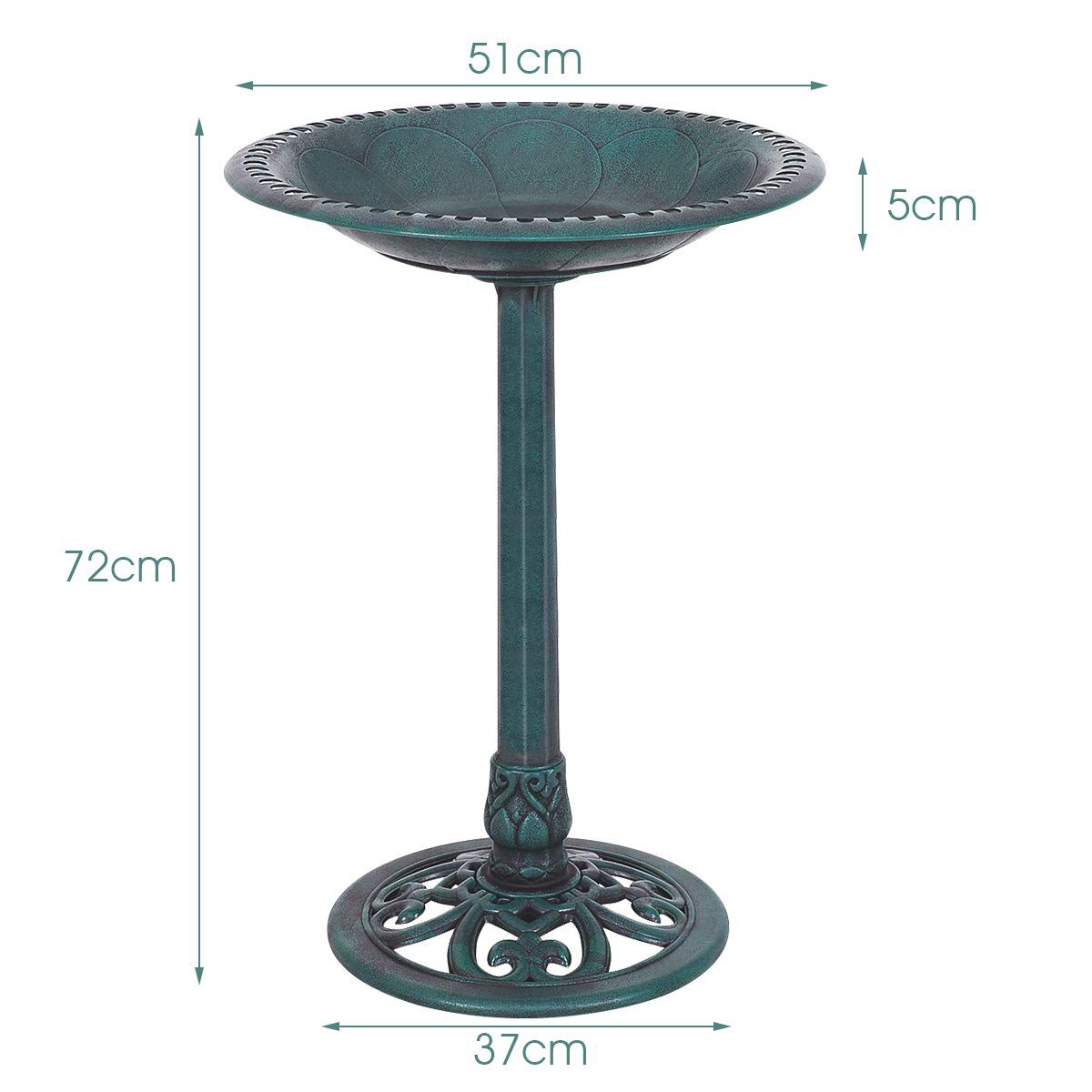 COSTWAY Comedero para P&aacute;jaros de Pie Estaci&oacute;n de Alimentaci&oacute;n de Aves para Balc&oacute;n Jard&iacute;n Patio Decoraci&oacute;n Exterior, , large Imagen numero 5