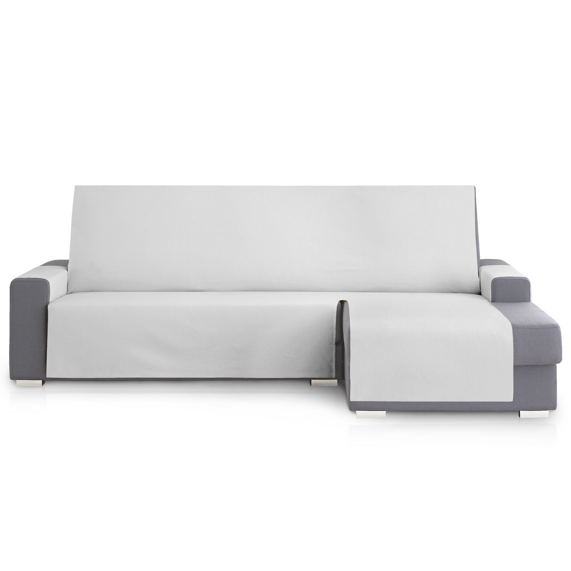 Protector Cubresofa Sofa Chaise Longue Derecha Extra Royale 290 cm. Color Gris, , large Imagen numero 1