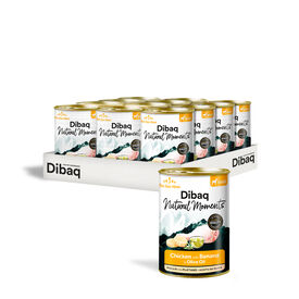 Dibaq Natural Moments Lata Pollo con Pl&aacute;tano para perros - Pack ahorro