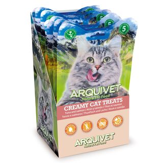 Arquivet Creamy Treats Atún y Salmón Snack Cremoso para gatos