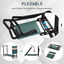 Outsunny Taburete de Jardín Plegable con Bolsa para Herramientas Protección Cojín Rodillas Asiento de Jardín con Almohadilla Altura Ajustable Soporta un máximo 150kg Color Verde Negro, , large indicador imagen numero 4