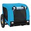 vidaXL Remolque de bicicleta para perros hierro tela Oxford azul negro, , large indicador imagen numero 3