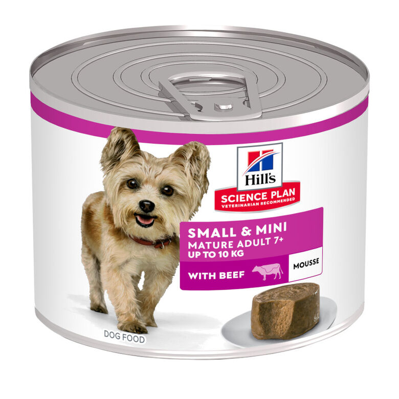 Hill&#039;s Science Plan Mature Adult Small y Mini Mousse de Ternera lata para perros