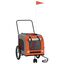vidaXL Remolque bicicleta para perros hierro tela Oxford naranja gris, , large indicador imagen numero 7