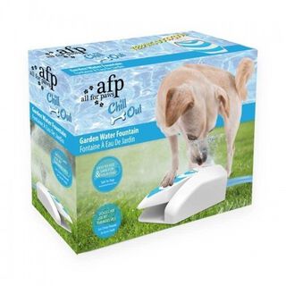 Fuente/Bebedero de jardín para perros color Azul y Blanco