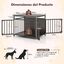 COSTWAY Jaula para Perros, Mesa Auxiliar con Tres Puertas y Parte Superior Hueca, Casa para Perros de Madera y Metal Resistente a Mordidas, Jaula para Perro Peque&ntilde;o y Mediano, R&uacute;stica Marr&oacute;n, , large indicador imagen numero 5