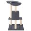 vidaXL Rascador para gatos con postes gris oscuro 82 cm, , large indicador imagen numero 3