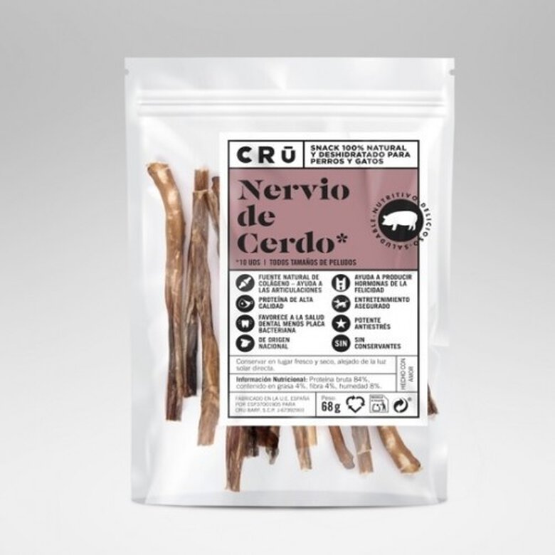 CRU nervio deshidratado de cerdo para perros, , large image number null