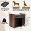 COSTWAY Jaula para Perros de Madera, Cajones Perro Estilo Mueble con 2 Cajones de Tela, Puerta con Cerradura, Casa para Mascotas para Perros Pequeños y Medianos, Mesa Auxiliar, 62X49,5X63 cm, , large indicador imagen numero 4