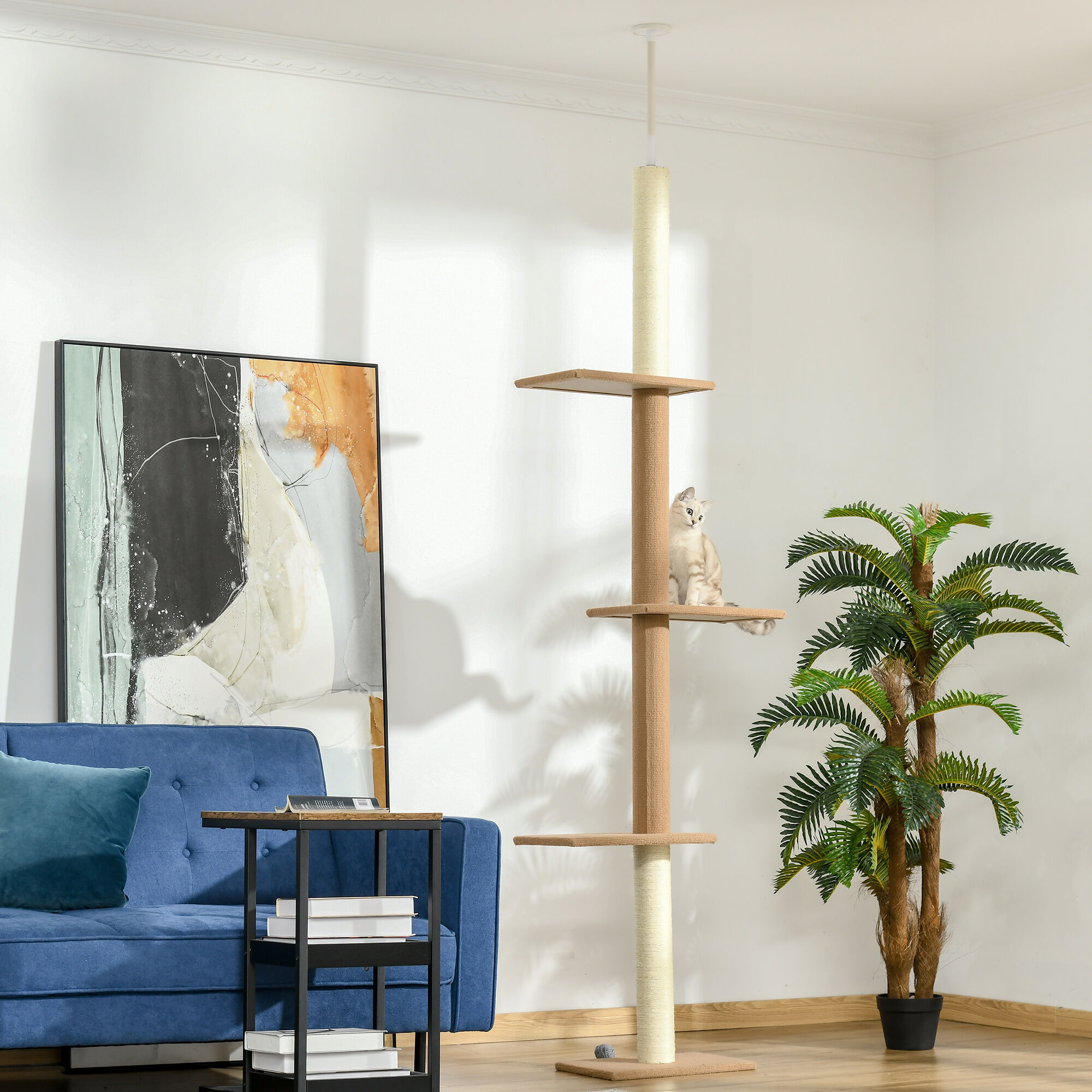 PawHut Árbol Rascador con Plataformas y Sisal para gatos thumbnail